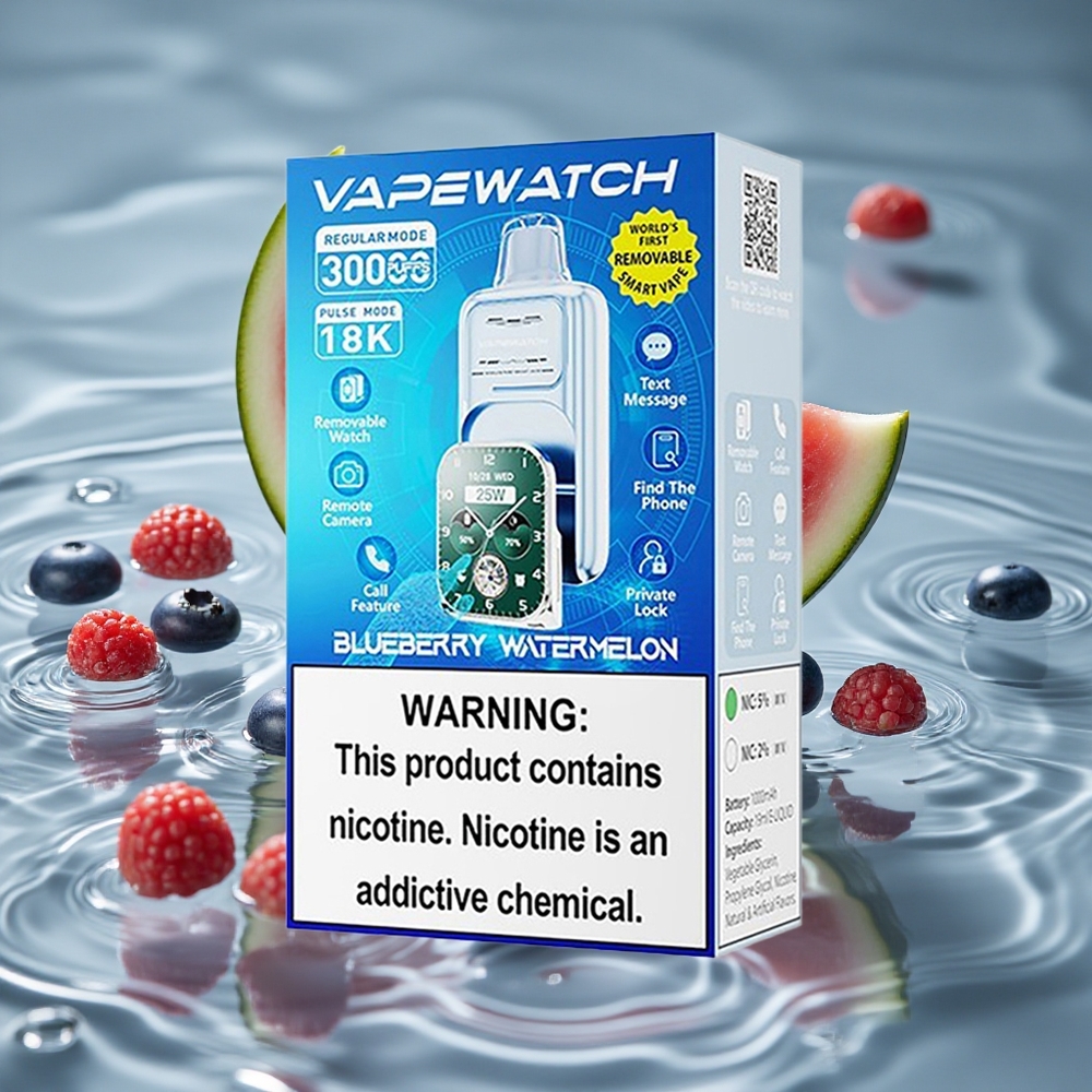 JNR VapeWatch 30000 Puffs 19mL Skystis Mėlynųjų Arbūzų