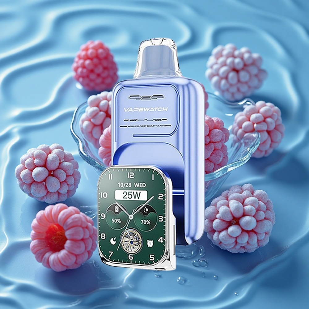 JNR VapeWatch 30000 Puffs Vienkartinis Vape Mėlynųjų Avietų Ledas