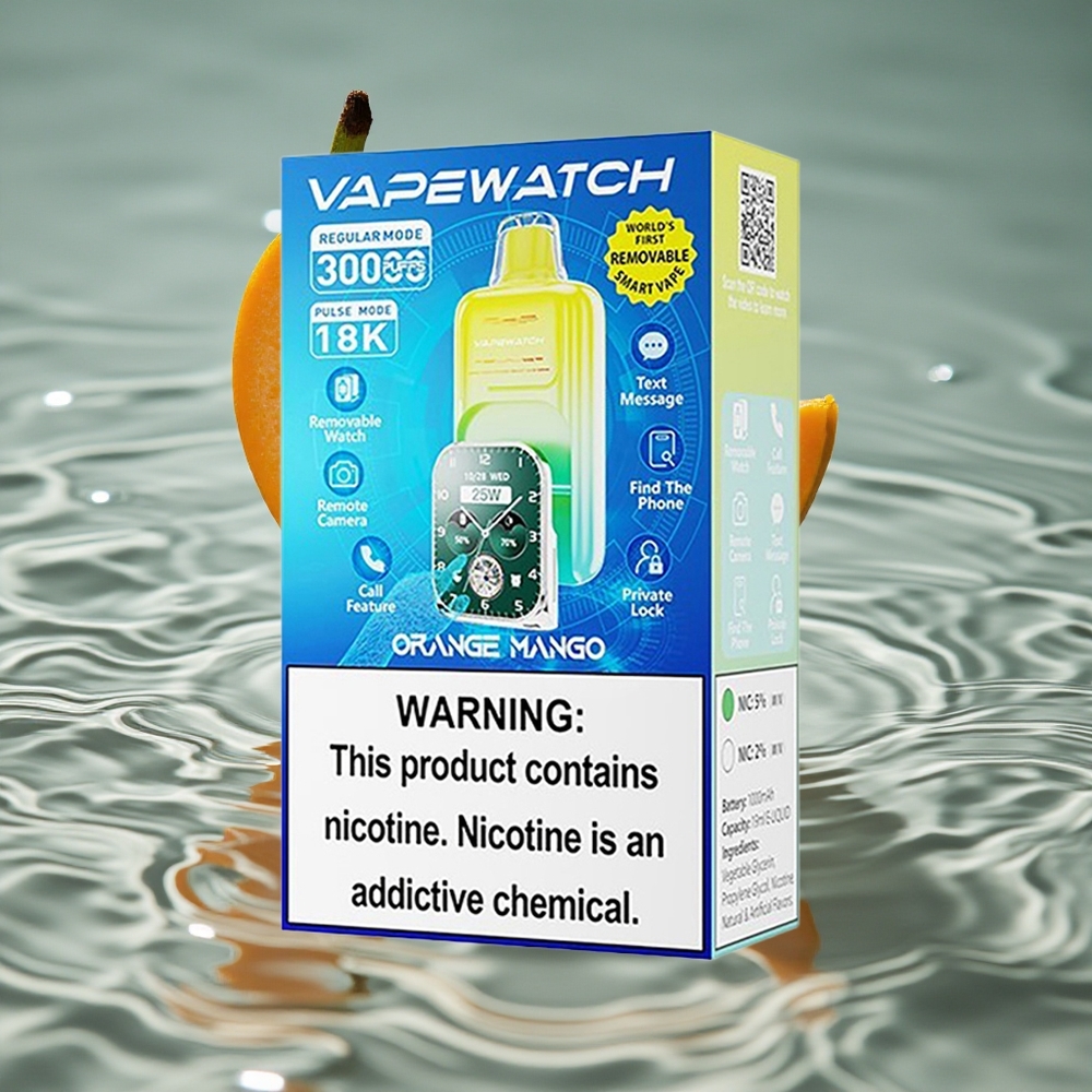 JNR VapeWatch 30000 Puffs Vienkartinis Vape Oranžinė Mango su 19mL Skysčio