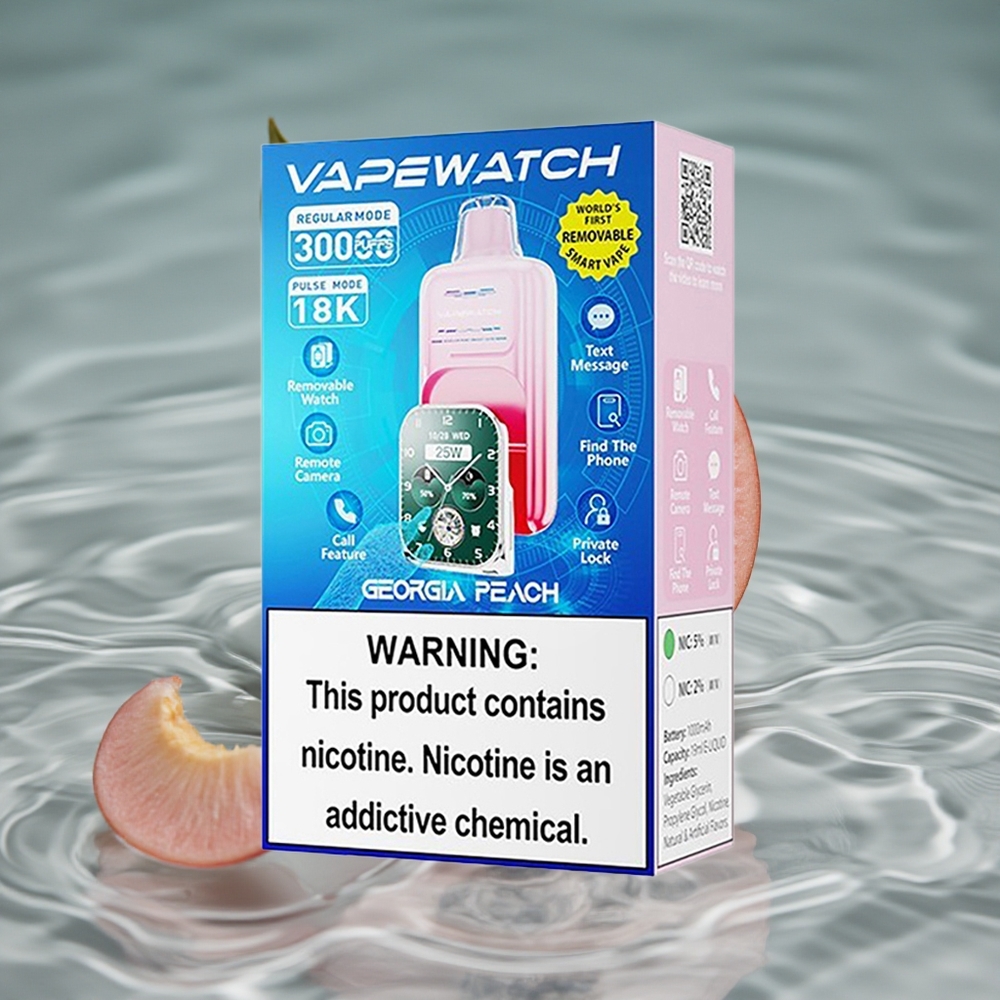 JNR VapeWatch 30000 Puffs Vienkartinis Vape Persikas Gruzijoje