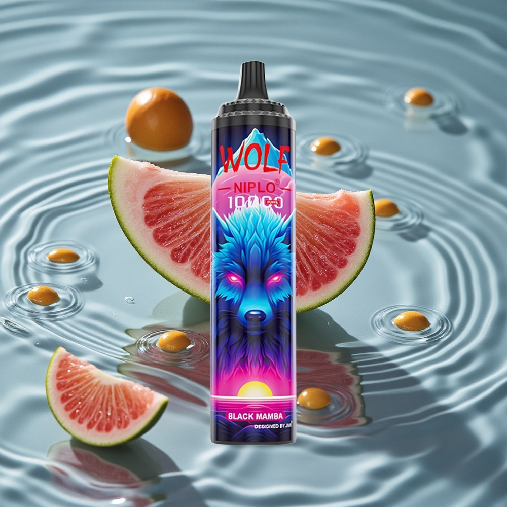 JNR Wolf Niplo 10000 Puffs Vienkartinis Vape Juodoji Mamba