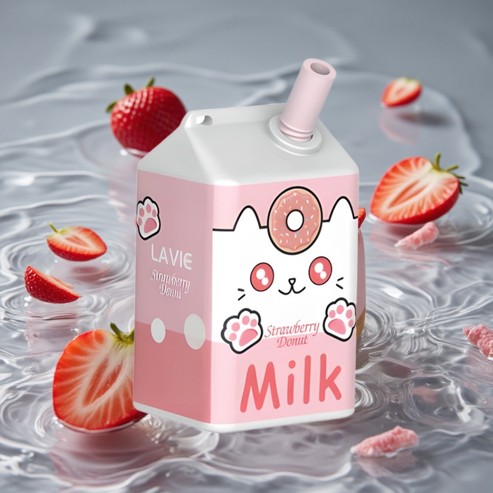 LAVIE Pienas 7000 Puffs Braškės Spurgos Vienkartinis Vape