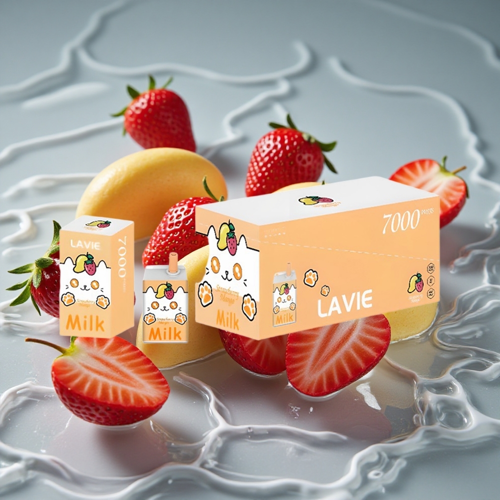 LAVIE Pienas 7000 Puffs Vienkartinis Vape Braškė Manguotas
