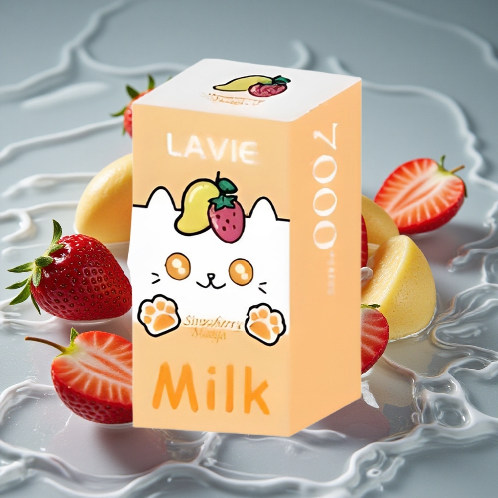 LAVIE Pienas 7000 Puffs Vienkartinis Vape Braškė Manguotas