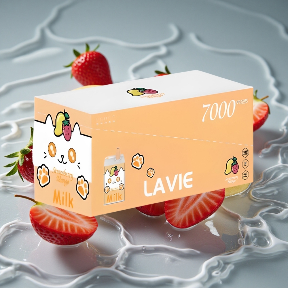 LAVIE Pienas 7000 Puffs Vienkartinis Vape Braškė Manguotas