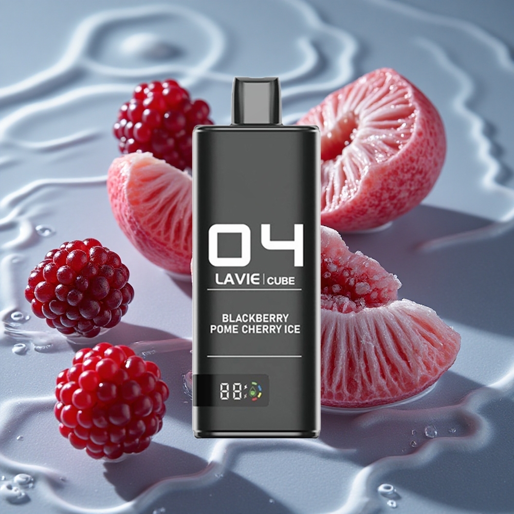 Lavie Cube 20000 Puffs 600mAh Vienkartinis Vape Juodoji Uoga Obuolys Vyšnia Ledas