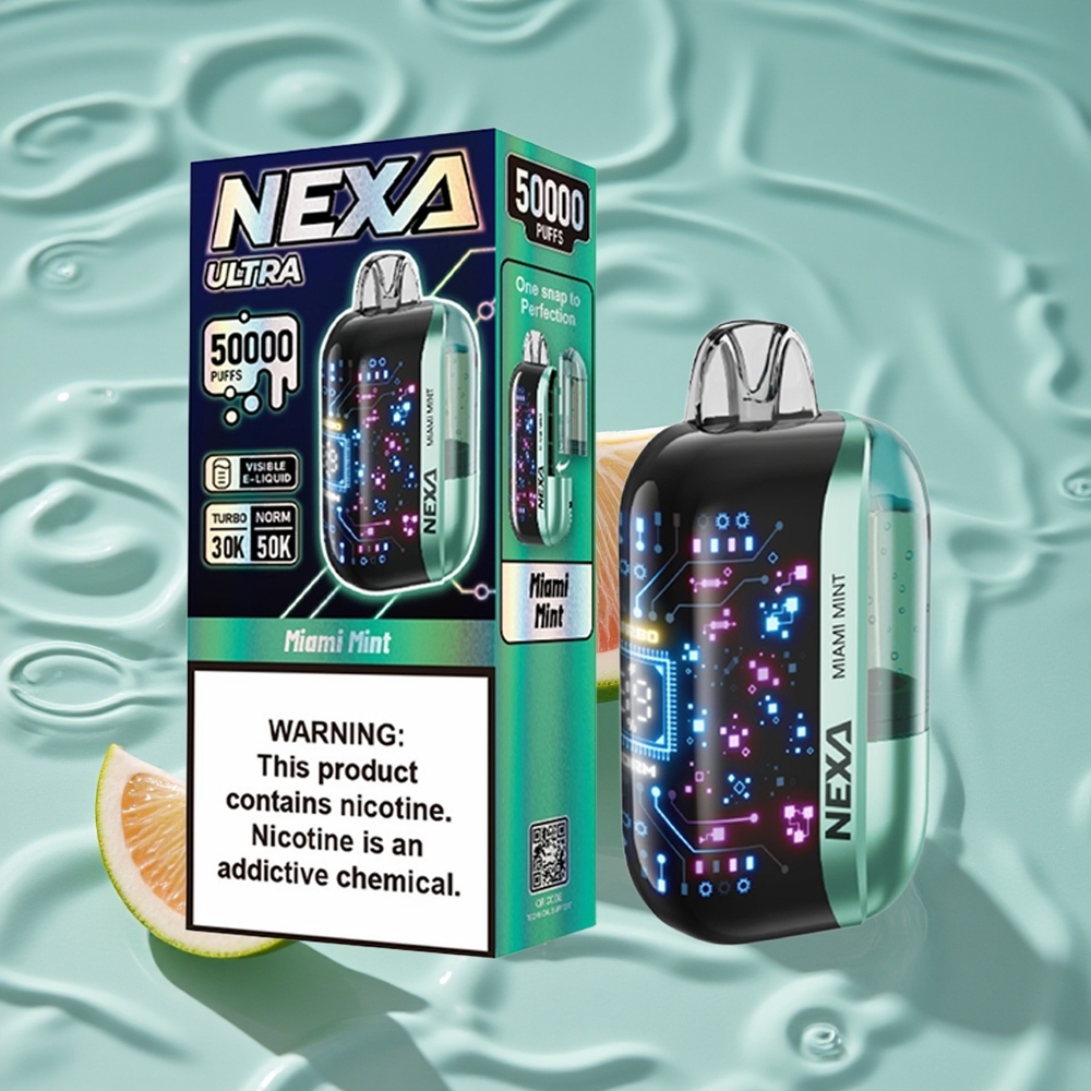 NEXA Ultra 50K Miami Mėta Vienkartinis Vape su 20ml Talpos