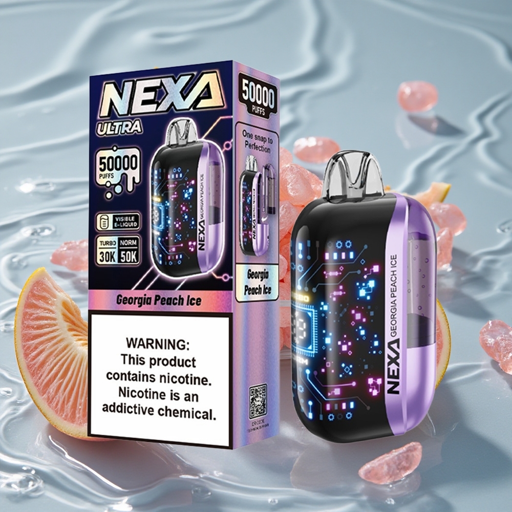 NEXA Ultra 50K Vienkartinis Vapas su 50000 Traukimų Georgia Persikas Ledas