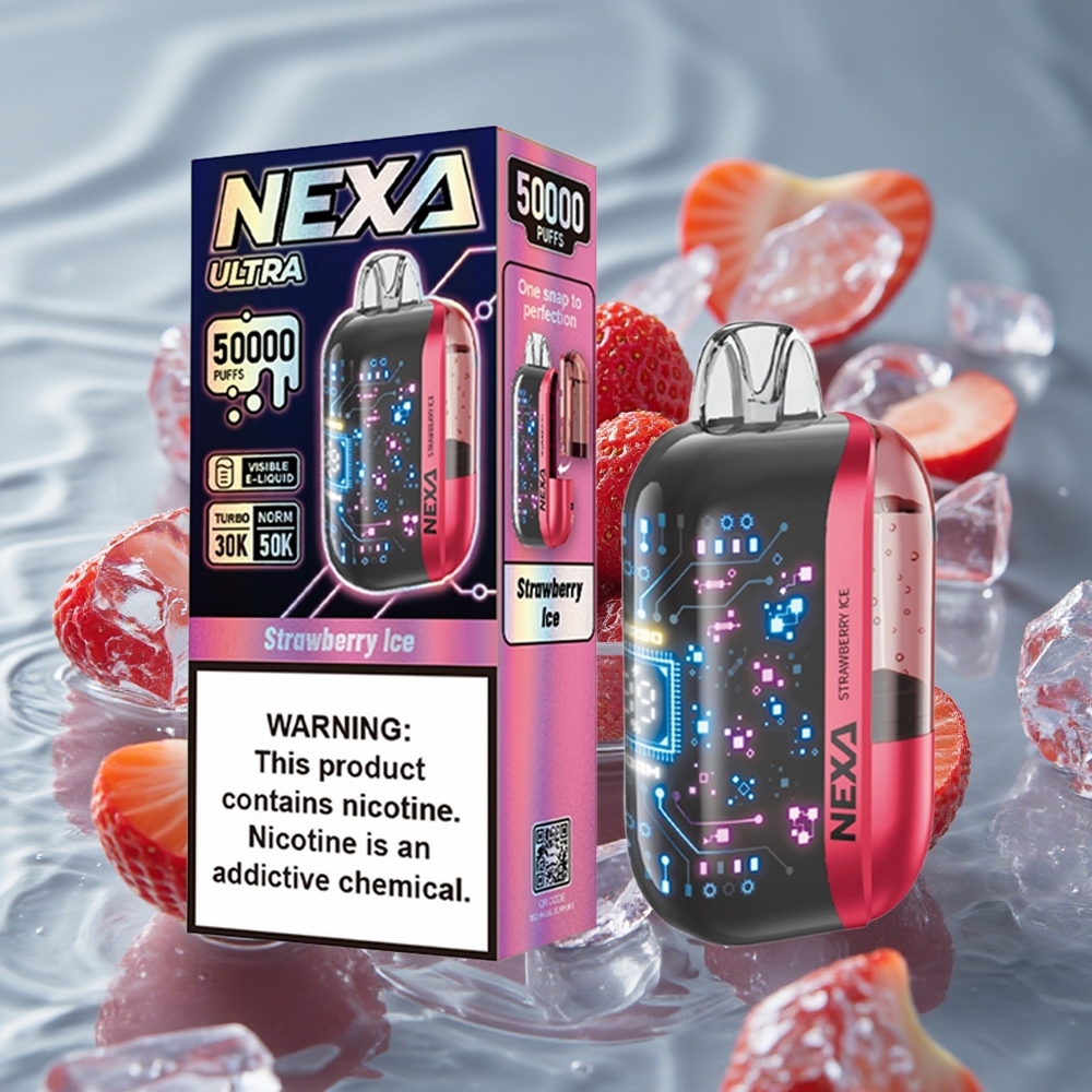 NEXA Ultra 50K Vienkartinis Vape 50000 Puffs Braškių Ledas