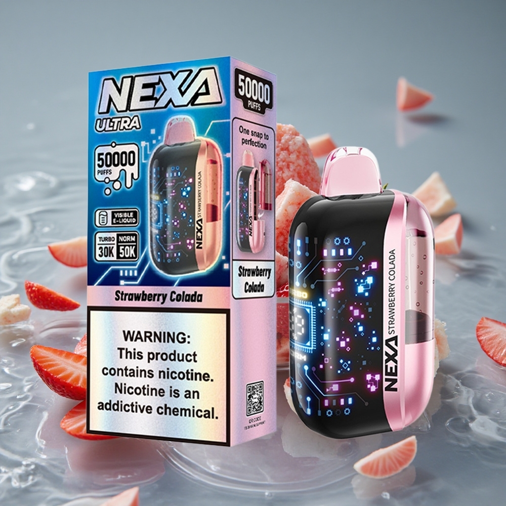 NEXA Ultra 50K Vienkartinis Vape Braškių Kolada su 20ml Talpos
