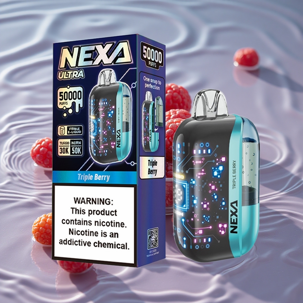 NEXA Ultra 50K Vienkartinis Vape su 20ml Talpa ir Triguba Uoga