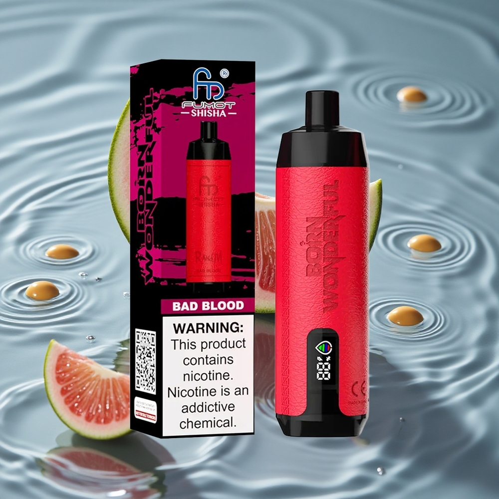 RandM Fumot Shisha 10000 Puffs Vienkartinis Vape Bad Blood