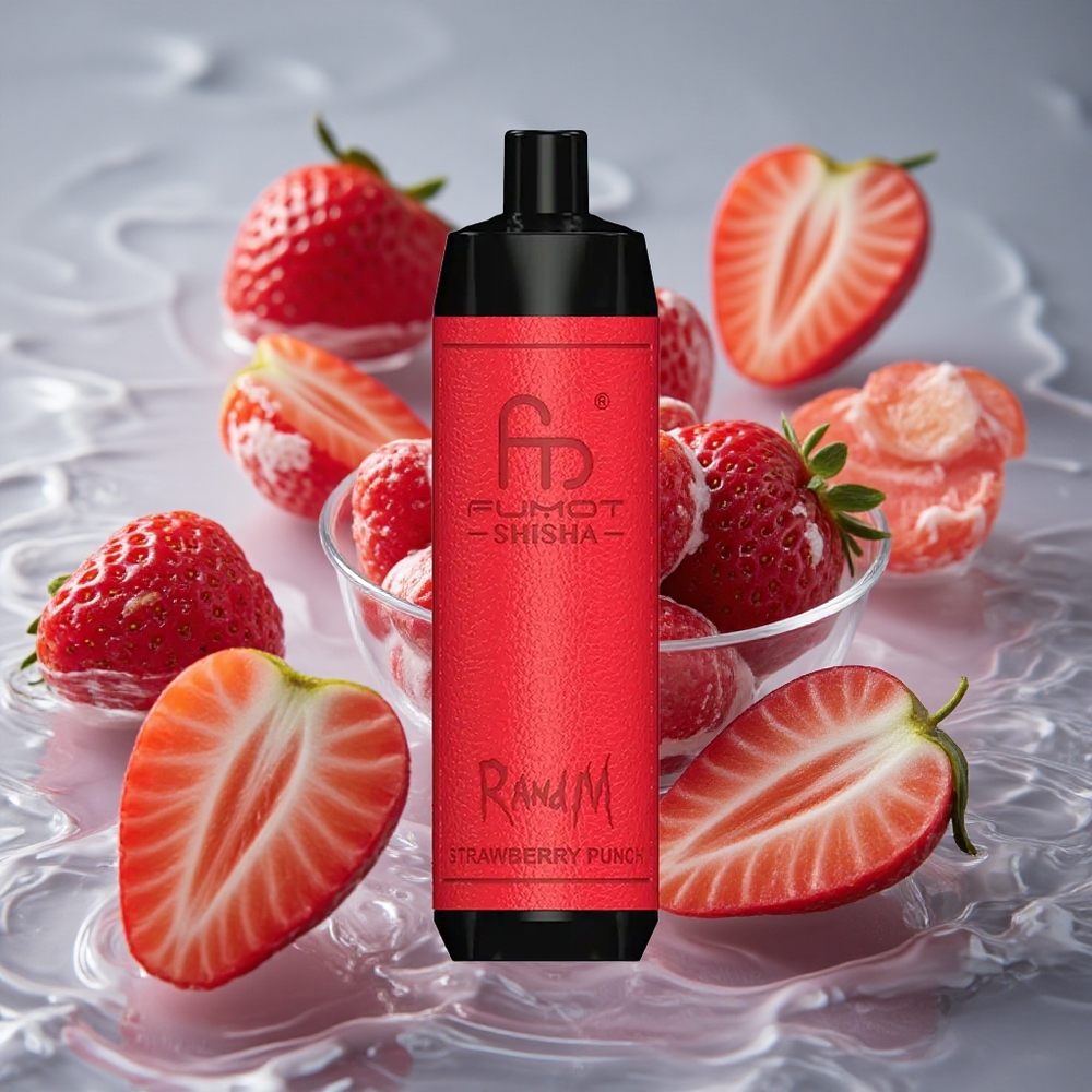 RandM Fumot Shisha 10000 Puffs Vienkartinis Vape Braškiniu Punch