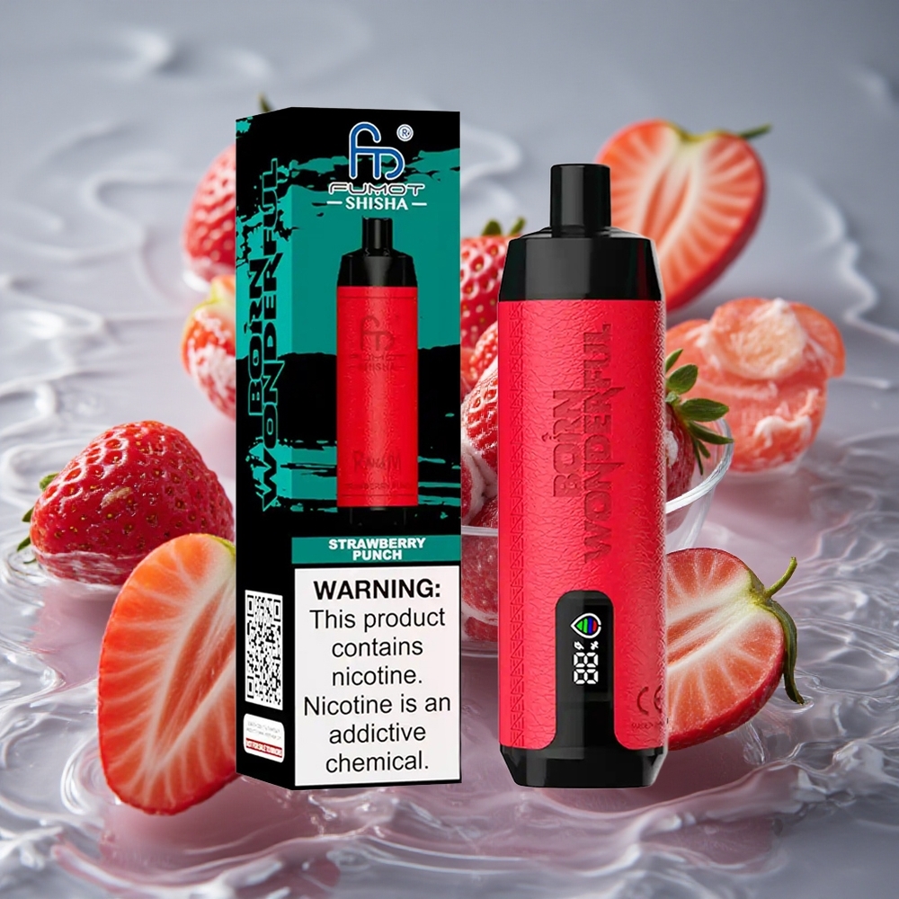 RandM Fumot Shisha 10000 Puffs Vienkartinis Vape Braškiniu Punch