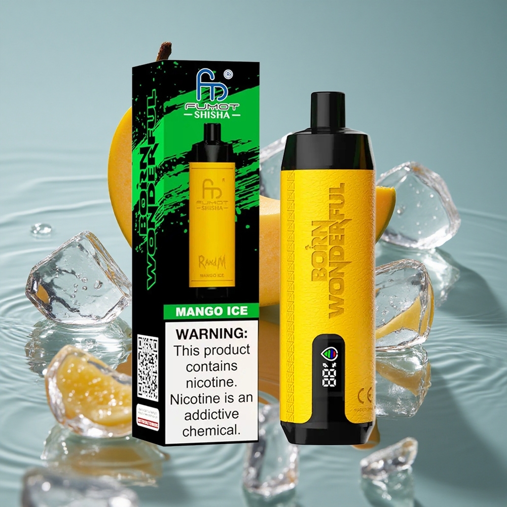 RandM Fumot Shisha 10000 Puffs Vienkartinis Vape Mango Ledas