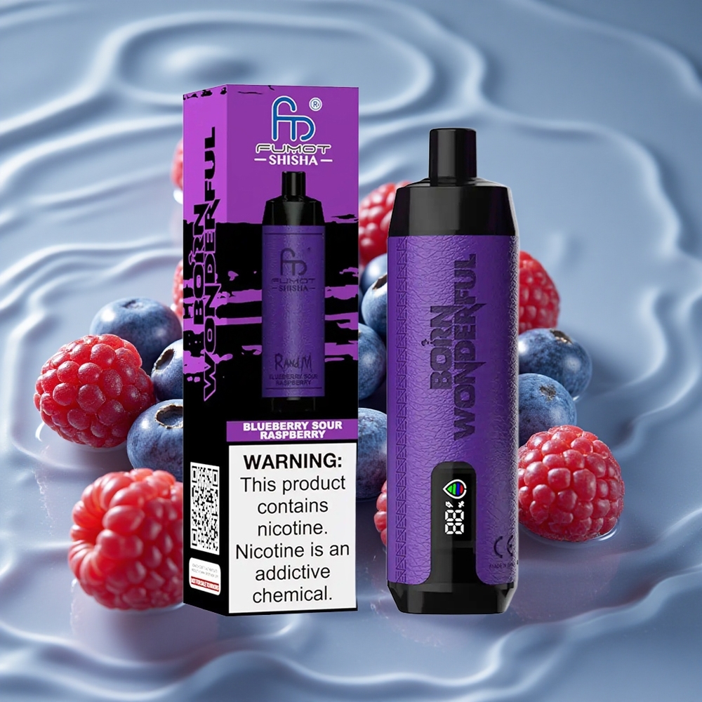 RandM Fumot Shisha 10000 Puffs Vienkartinis Vape Mėlynųjų Gervuogių Rūgščiosios Avietės