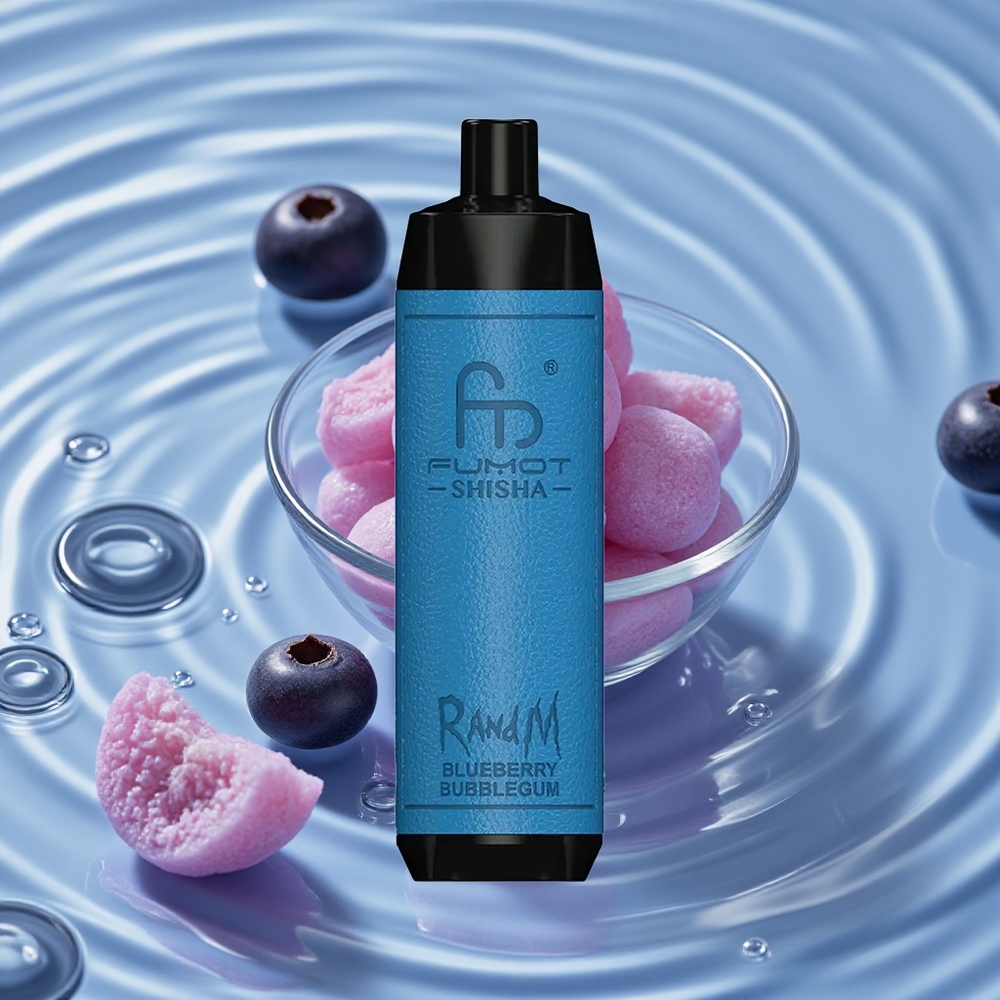 RandM Fumot Shisha 10000 Puffs Vienkartinis Vape Mėlynųjų Serbentų Burbuliai