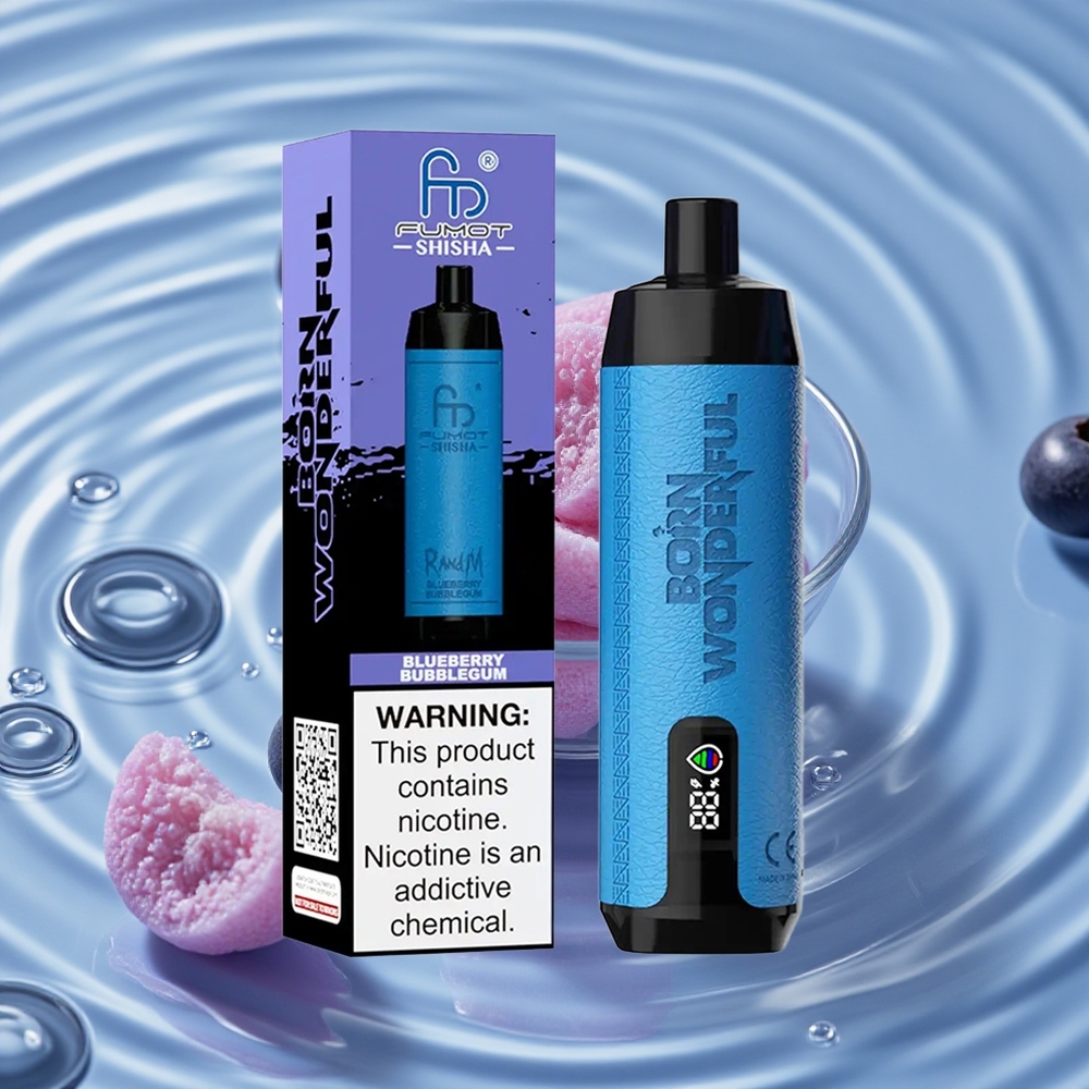 RandM Fumot Shisha 10000 Puffs Vienkartinis Vape Mėlynųjų Serbentų Burbuliai