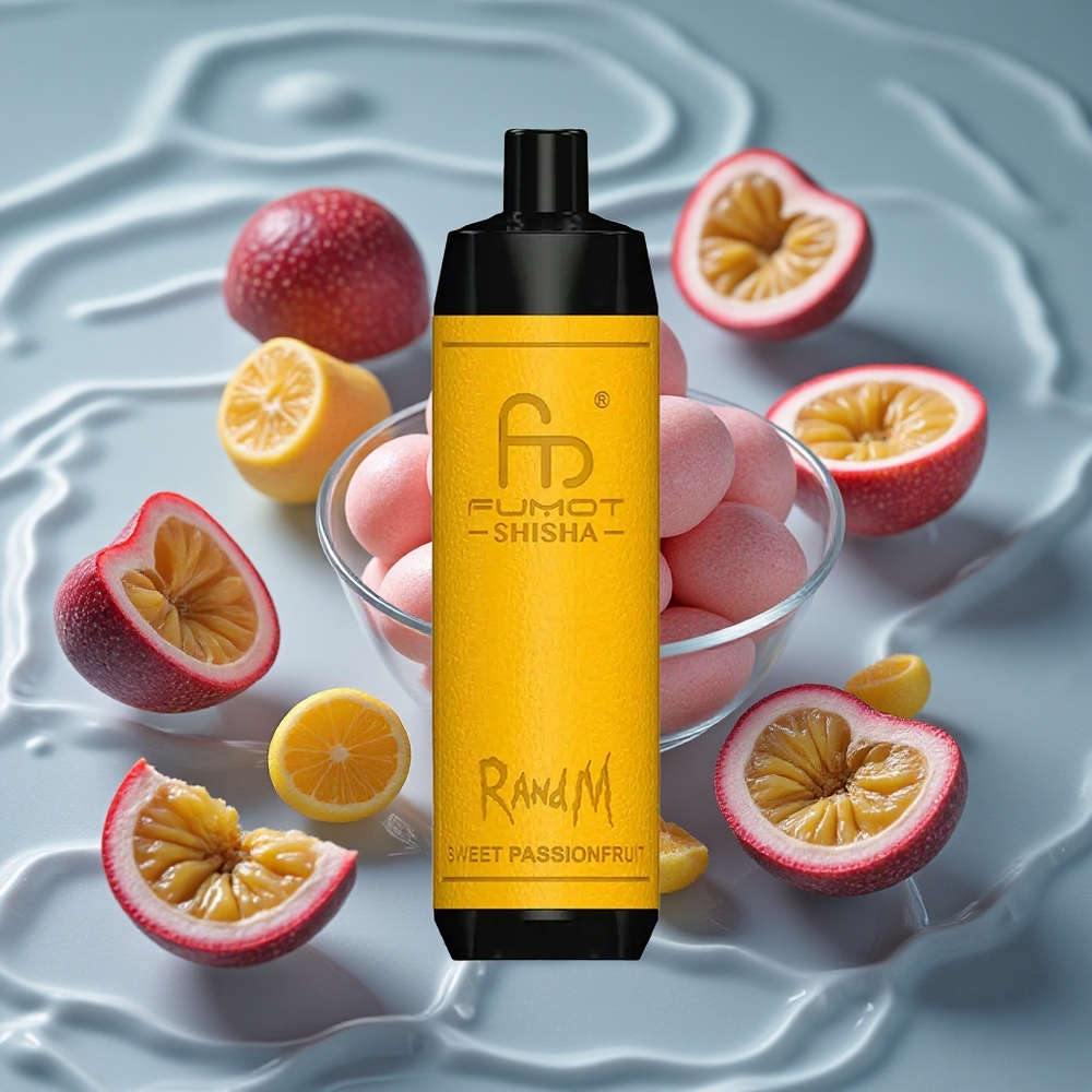 RandM Fumot Shisha 10000 Puffs Vienkartinis Vape Saldžiosios Pasifloros