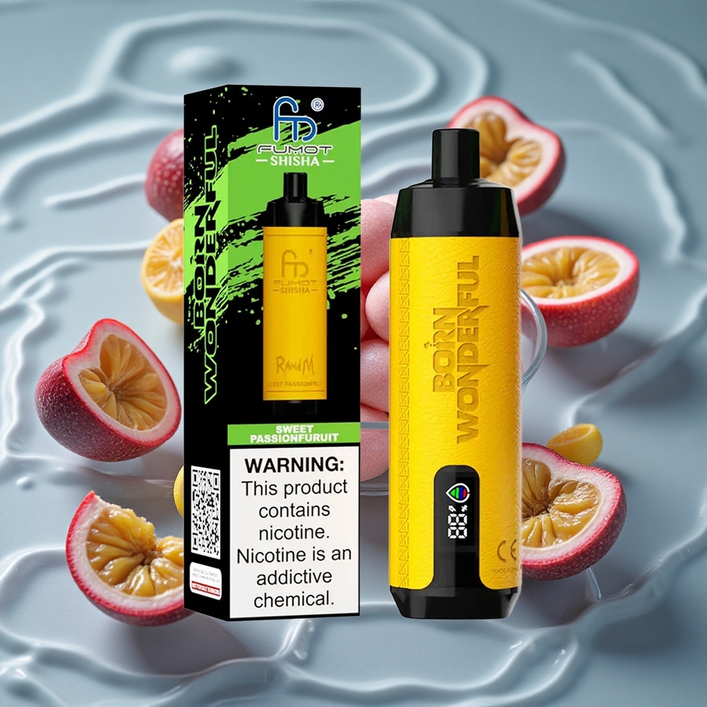 RandM Fumot Shisha 10000 Puffs Vienkartinis Vape Saldžiosios Pasifloros