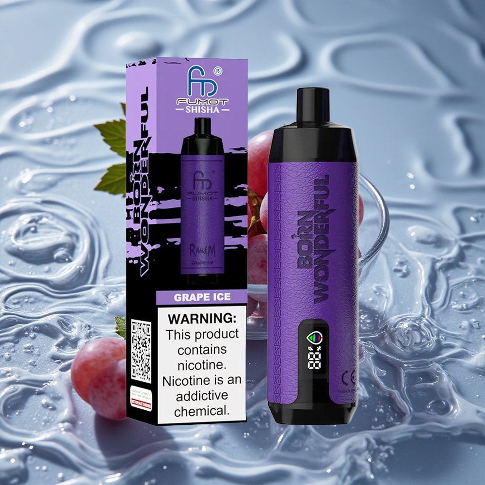 RandM Fumot Shisha 10000 Puffs Vienkartinis Vape Vynuogių Ledas