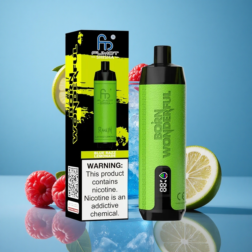 RandM Fumot Shisha 10000 Puffs Vienkartinis Vaporizatorius Mėlyna Raguolė Citrina