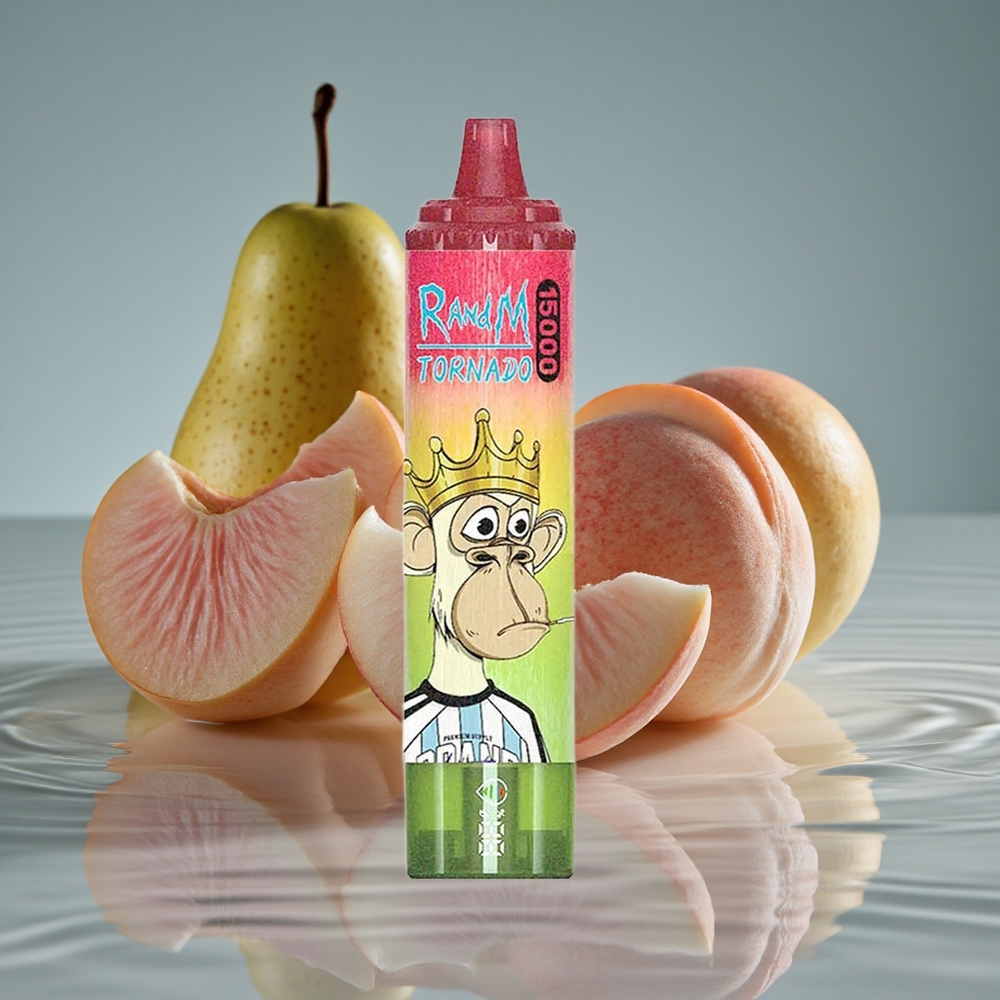 RandM Fumot Tornado 15000 Puffs 15000 Puffs Vienkartinis Vape Obuolys Persikas Kriaušė