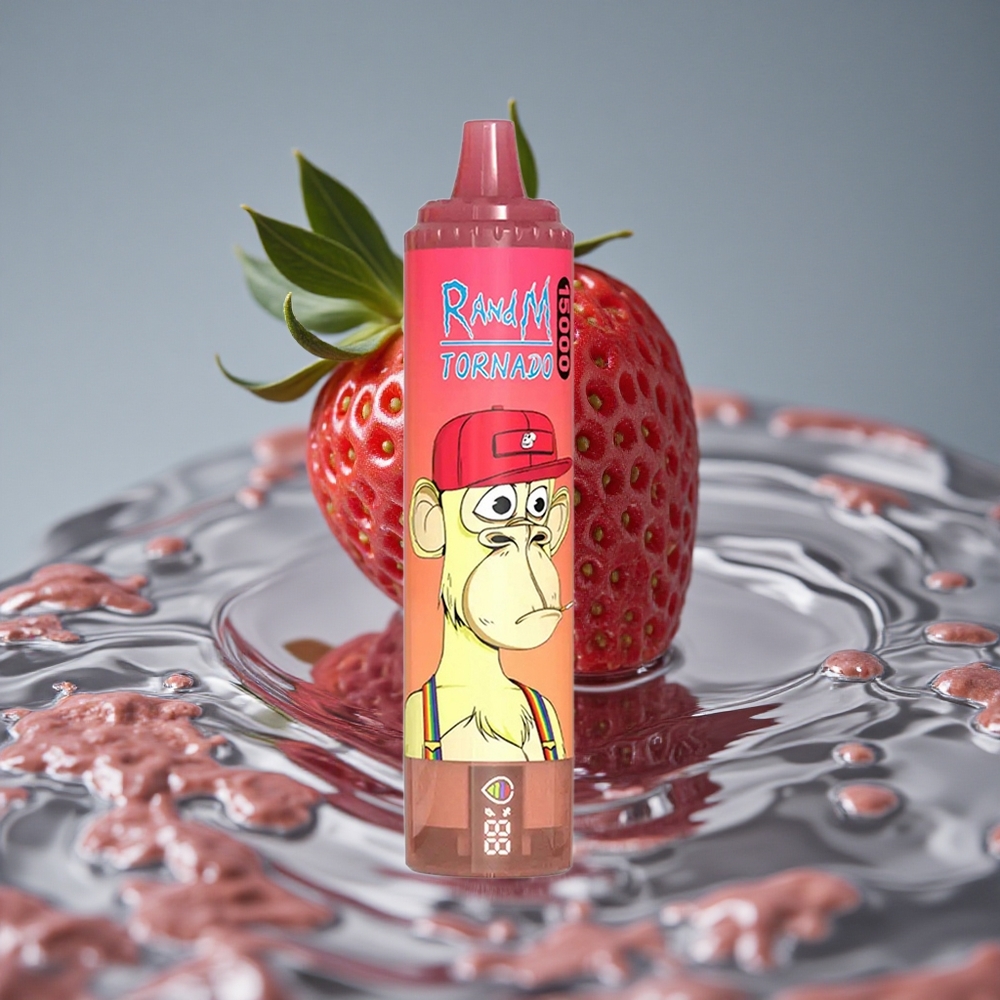 RandM Fumot Tornado 15000 Puffs 25ml Braškynės Raudonojo Jaučio