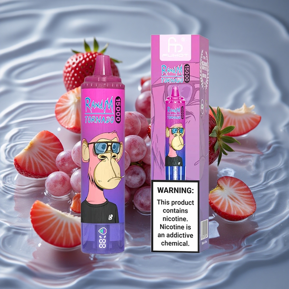 RandM Fumot Tornado 15000 Puffs 25ml Braškynės Vynuogės