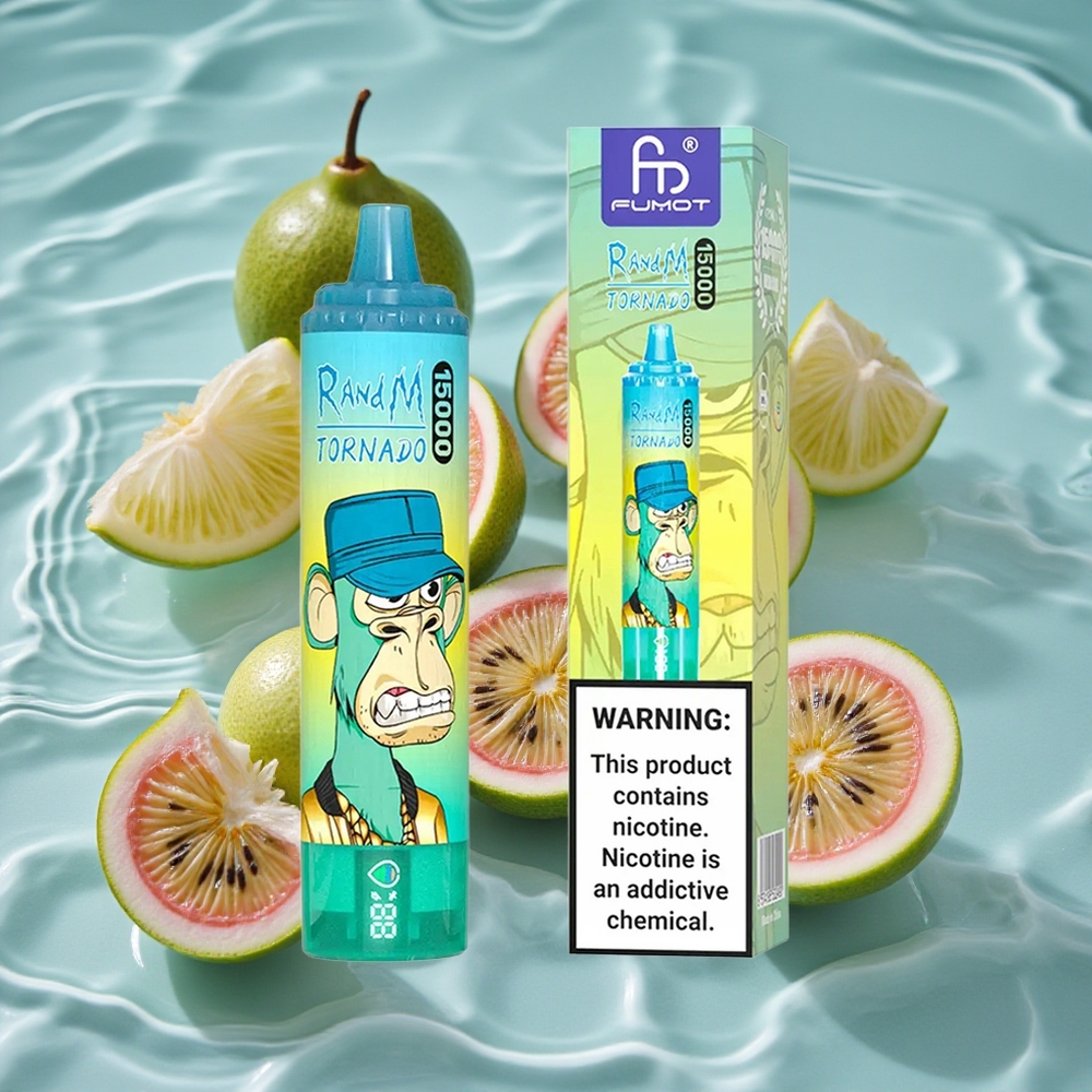RandM Fumot Tornado 15000 Puffs 25ml Kiwi Marakuodė Guava