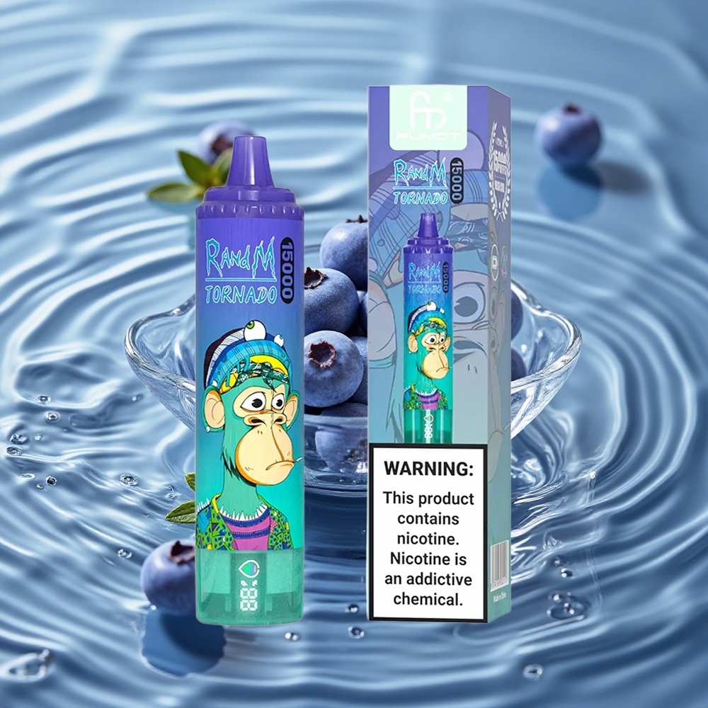 RandM Fumot Tornado 15000 Puffs 25ml Mėlynųjų Uogų Ledas