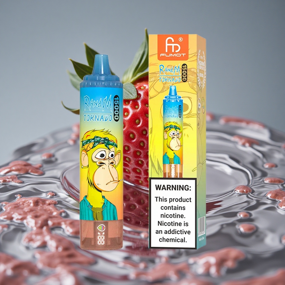 RandM Fumot Tornado 15000 Puffs Braškė Vienkartinis Vape