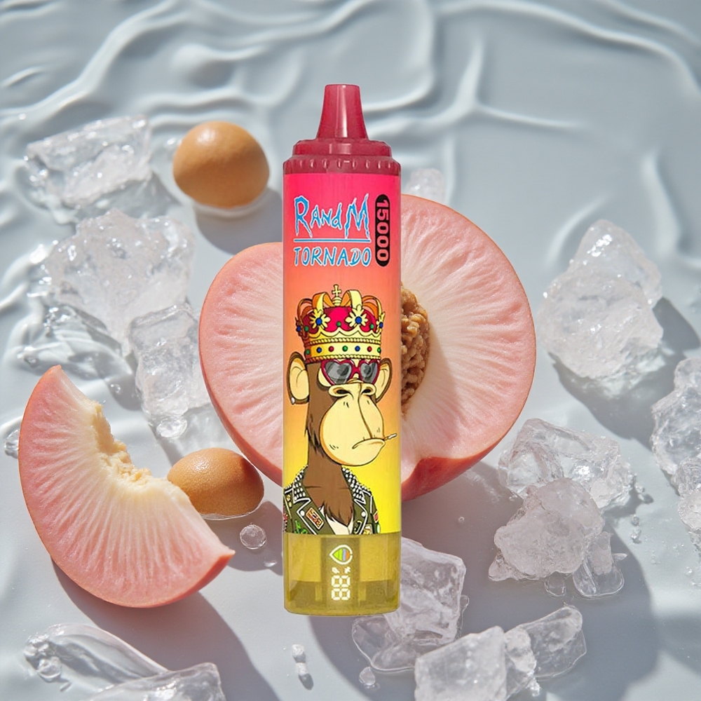 RandM Fumot Tornado 15000 Puffs Dispozicinė Vapė Persikų Ledas