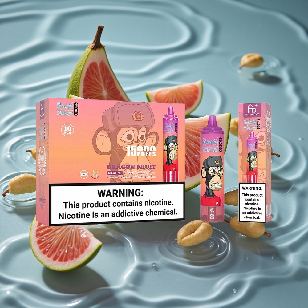 RandM Fumot Tornado 15000 Puffs Vienkartinis Vape Dragūno Vaisius