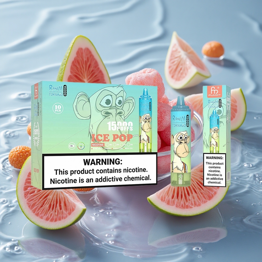 RandM Fumot Tornado 15000 Puffs Vienkartinis Vape Ledinė Uogienė