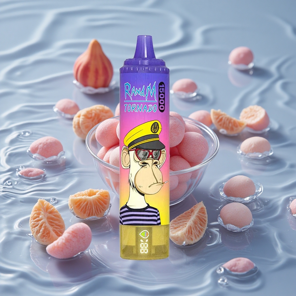 RandM Fumot Tornado 15000 Puffs Vienkartinis Vape Persikų Mėlynųjų Uogų Saldainiai
