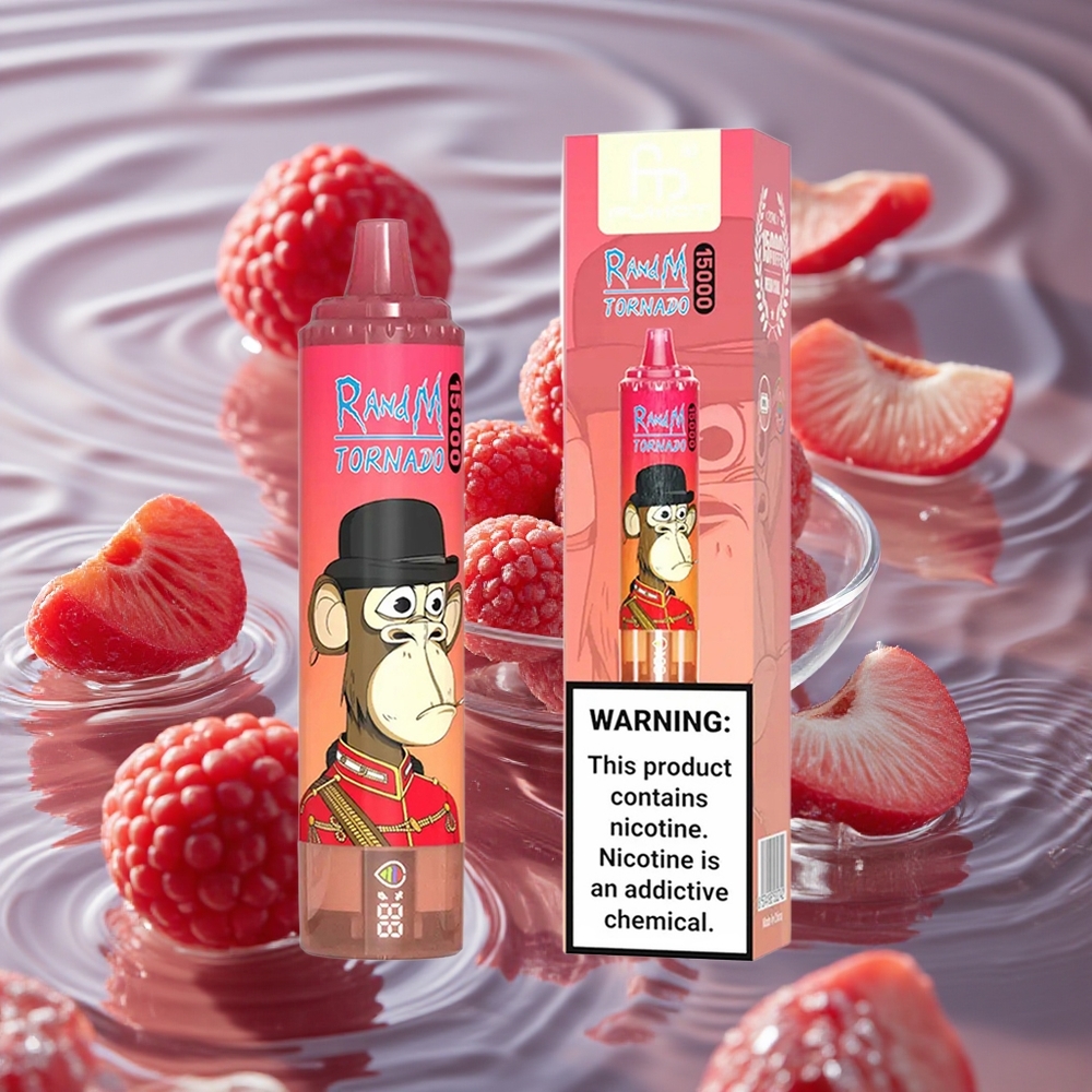 RandM Fumot Tornado 15000 Puffs Vienkartinis Vape Raudona Energija Ledas