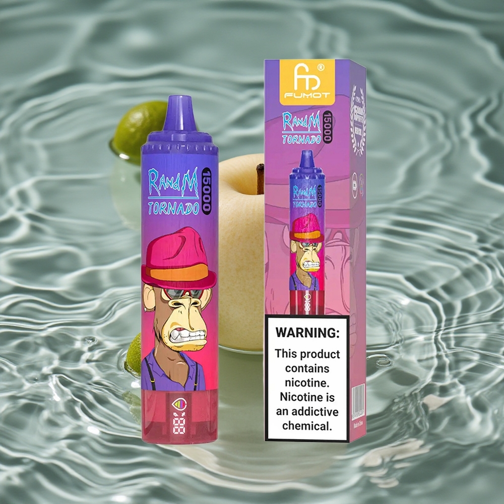 RandM Fumot Tornado 15000 Puffs Vienkartinis Vape Rūgštus Obuolys