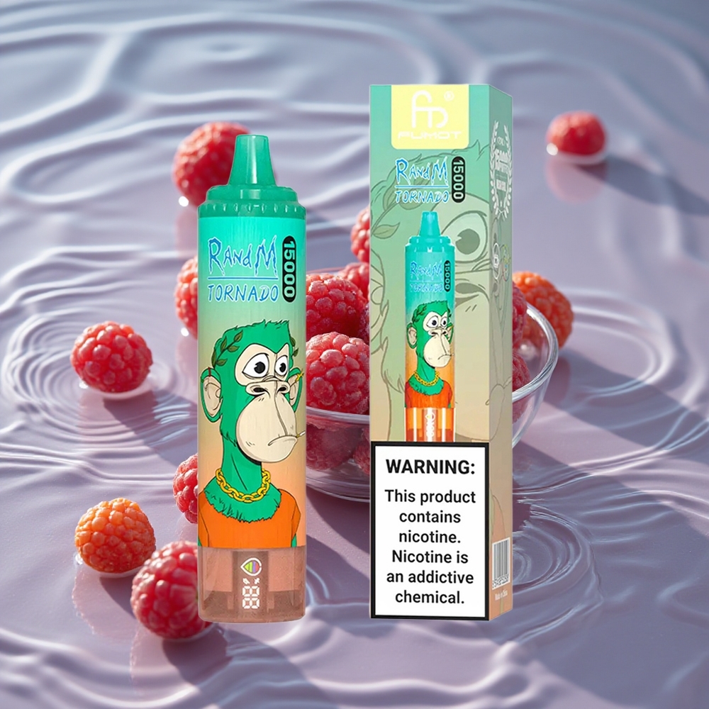 RandM Fumot Tornado 15000 Puffs Vienkartinis Vape Triguba Uoga