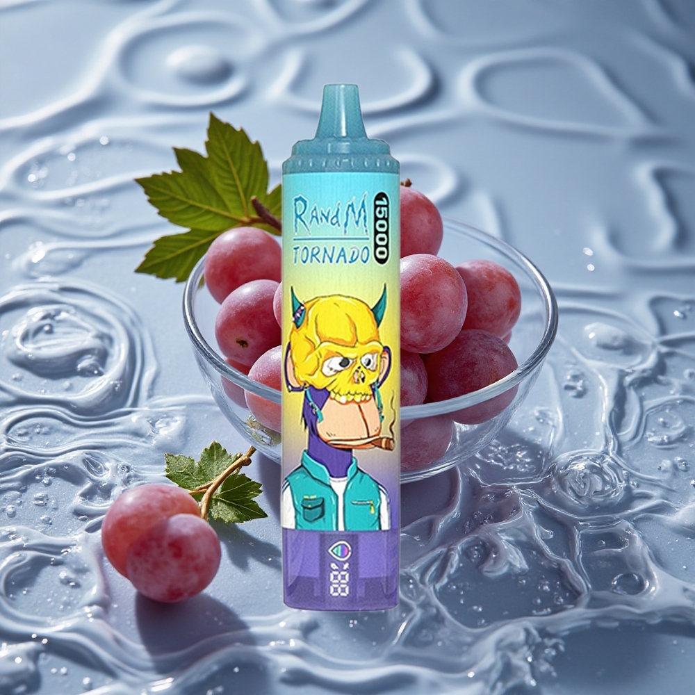 RandM Fumot Tornado 15000 Puffs Vienkartinis Vape Vynuogių Ledas