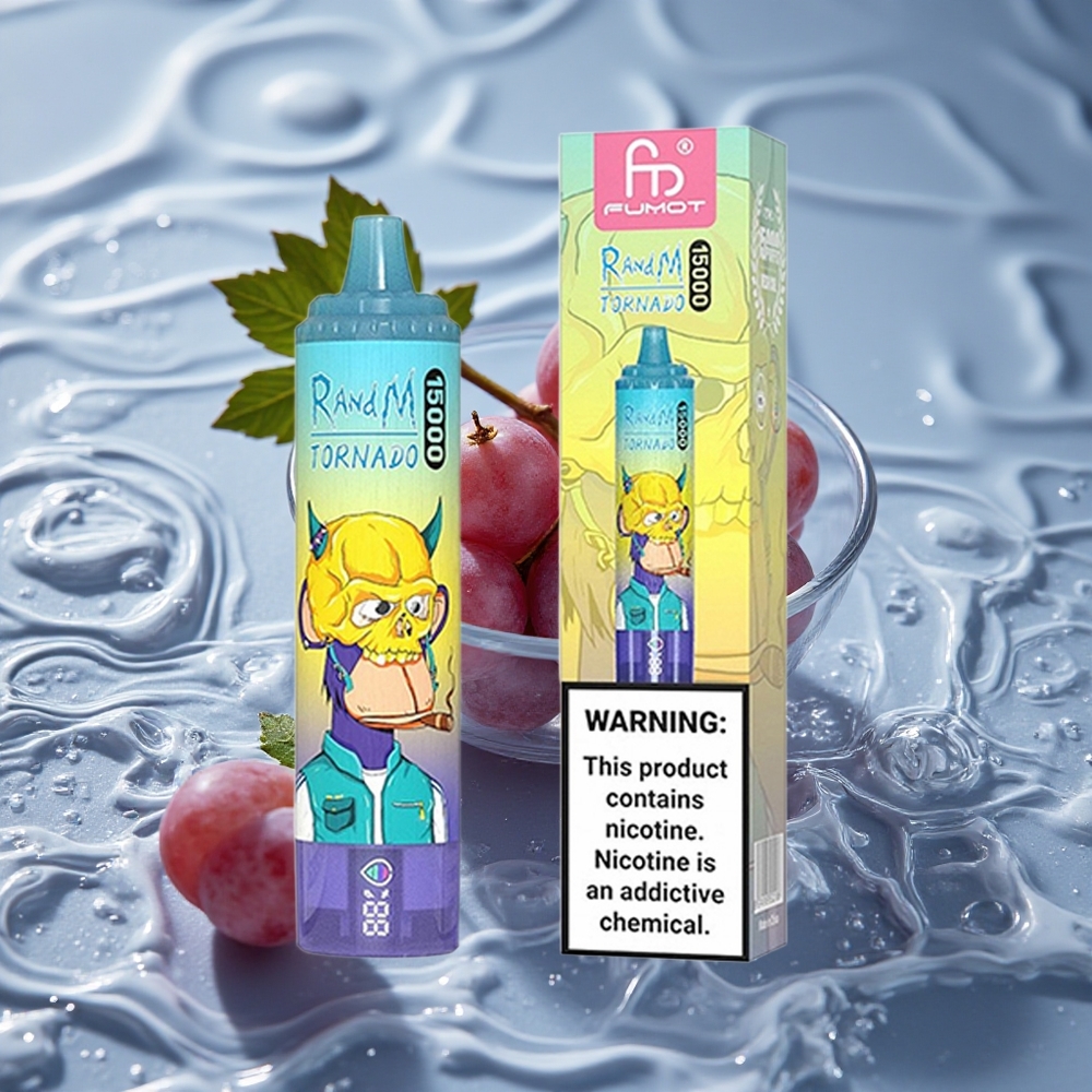 RandM Fumot Tornado 15000 Puffs Vienkartinis Vape Vynuogių Ledas