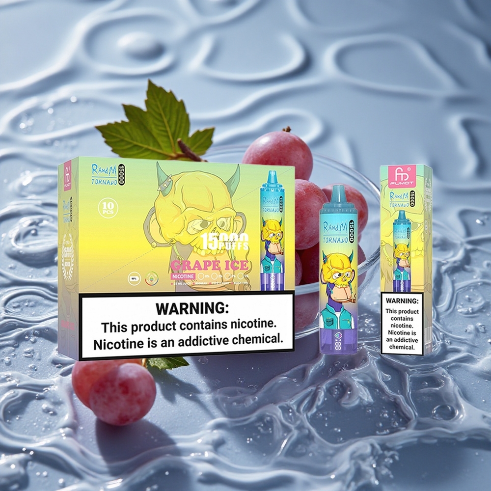 RandM Fumot Tornado 15000 Puffs Vienkartinis Vape Vynuogių Ledas