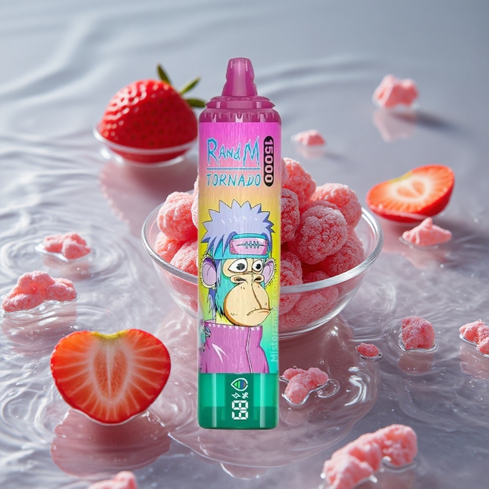 RandM Fumot Tornado 15000 Puffs Vienkartinis Vape Šaltasis Braškė