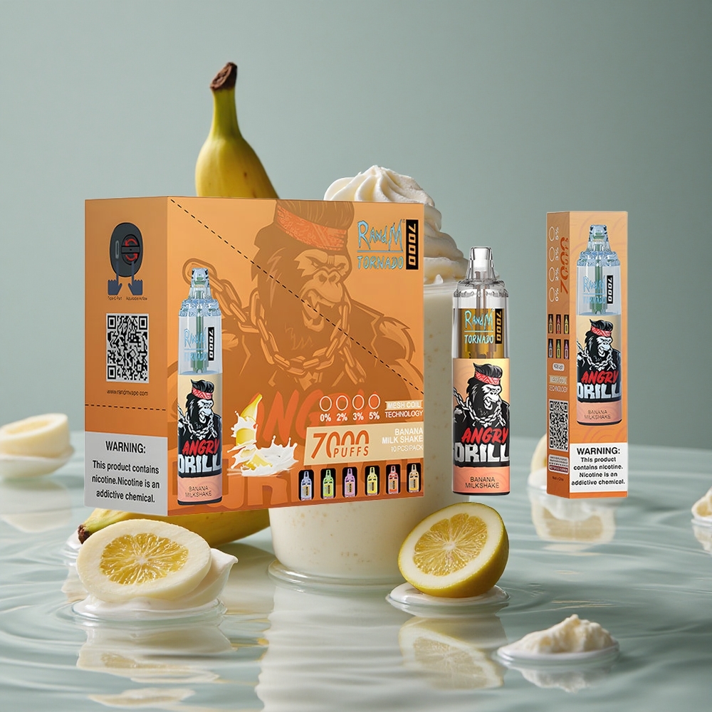 RandM Fumot Tornado 7000 Puffs Vienkartinis Vape Bananinio Miltinio