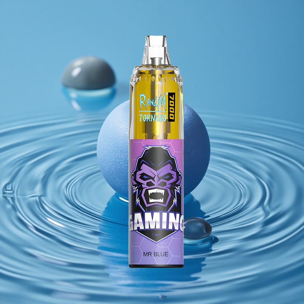 RandM Fumot Tornado 7000 Puffs Vienkartinis Vape Dr Mėlyna