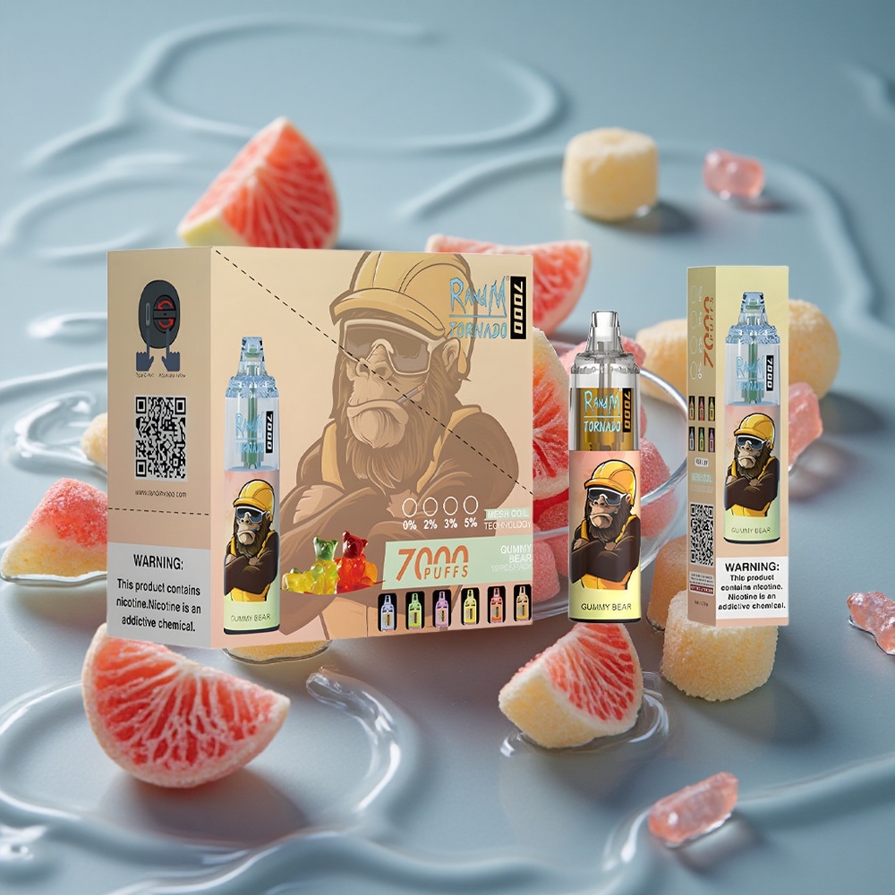 RandM Fumot Tornado 7000 Puffs Vienkartinis Vape Guminis Meškiukas