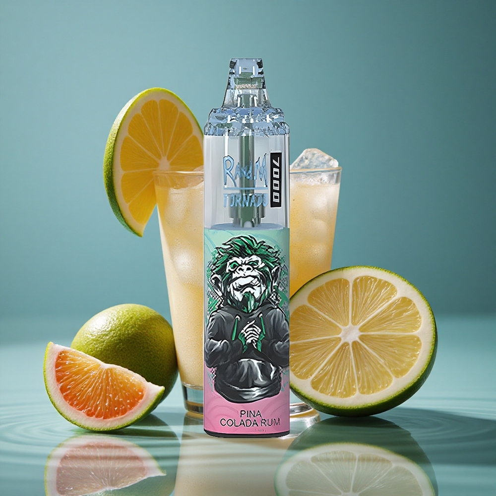 RandM Fumot Tornado 7000 Puffs Vienkartinis Vape Pina Kolada Romas