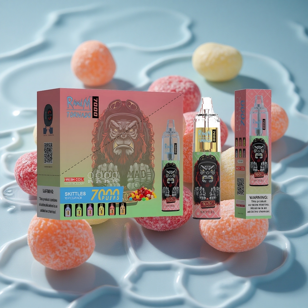 RandM Fumot Tornado 7000 Puffs Vienkartinis Vape Skittles (Gėrybės)