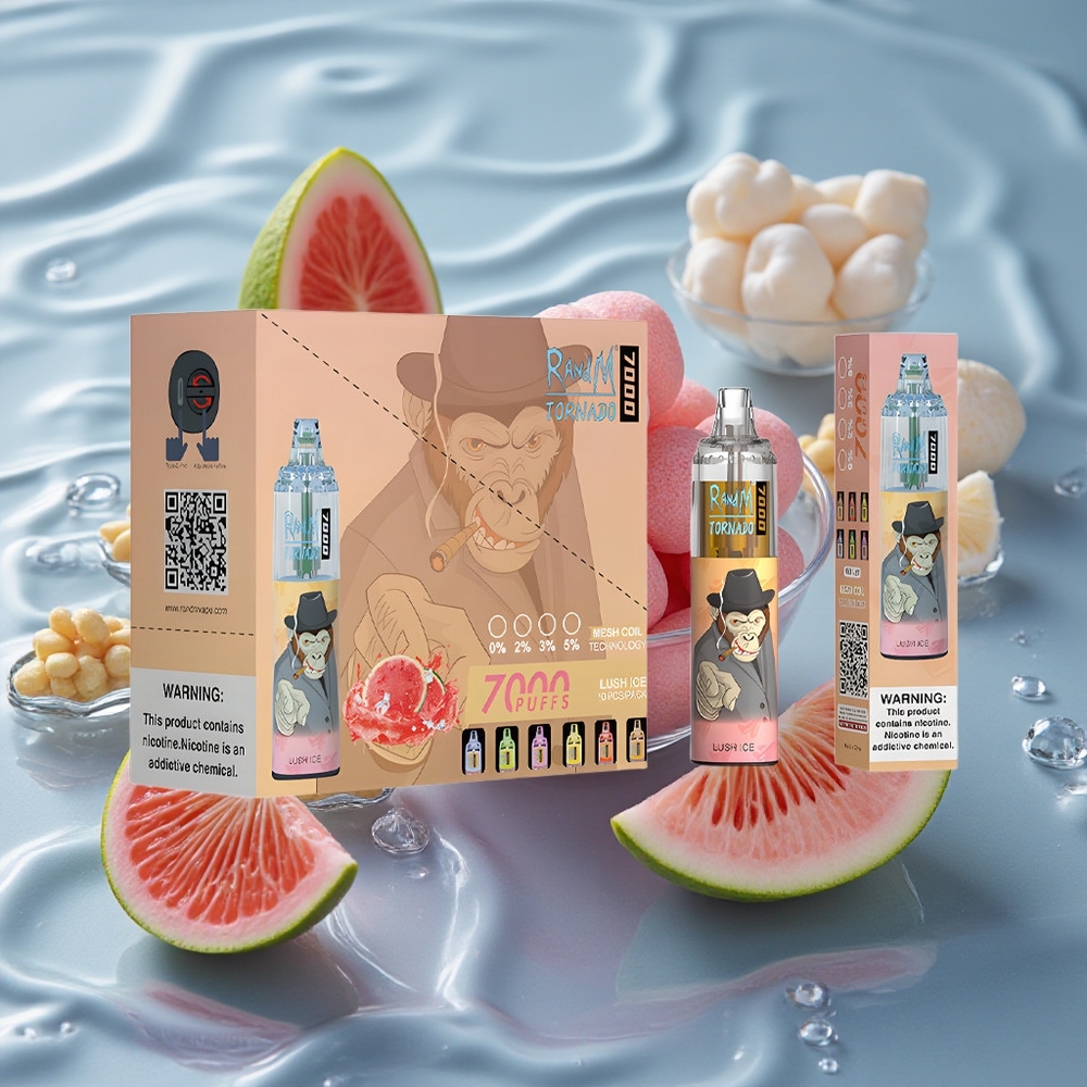 RandM Fumot Tornado 7000 Puffs Vienkartinis Vape Švelnus Ledas