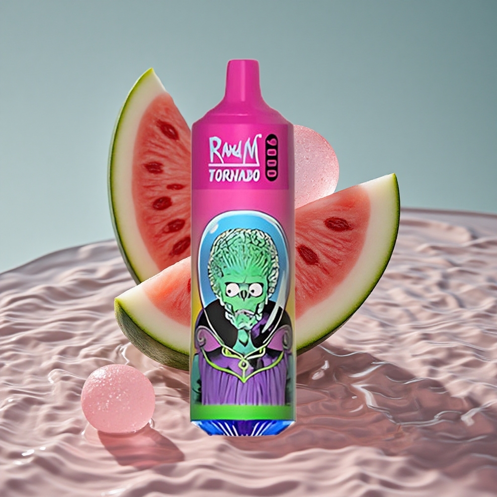 RandM Fumot Tornado 9000 Puffs Vienkartinis Vape Arbūzo Burbulų Guma